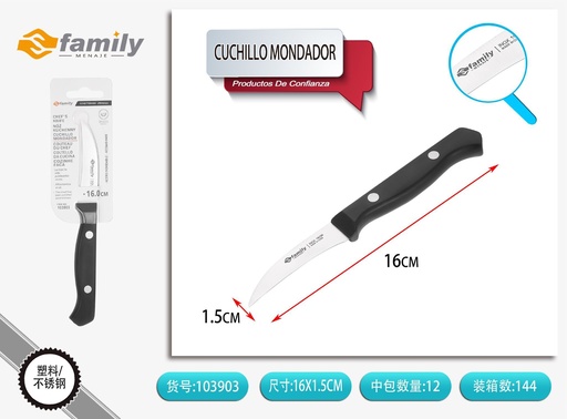 [103903] Cuchillo mondador con mango de color piedra 2.5 pulgadas para cocina