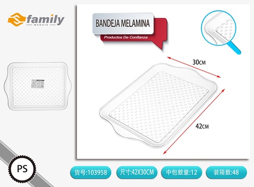 [103958] Bandeja de melamina PS 42x30cm para servir comida