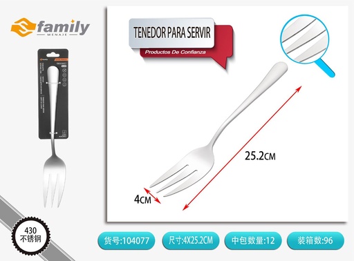 [104077] Tenedor para servir redondo para cocina