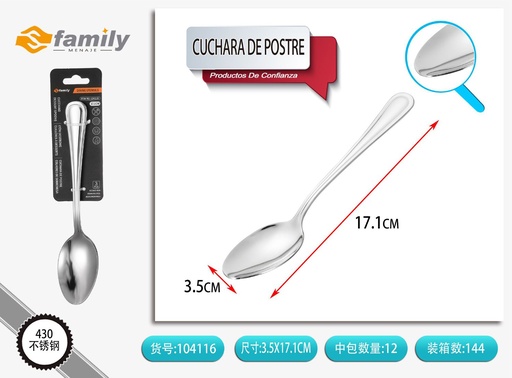 [104116] Cuchara de postre grande 3 piezas - Utensilios de mesa