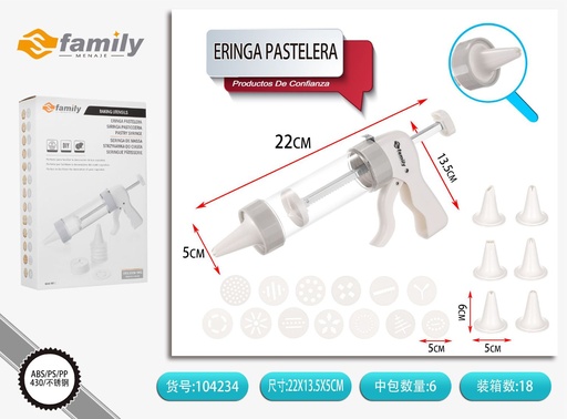 [104234] Jeringa pastelera 23x14x5.5cm para repostería