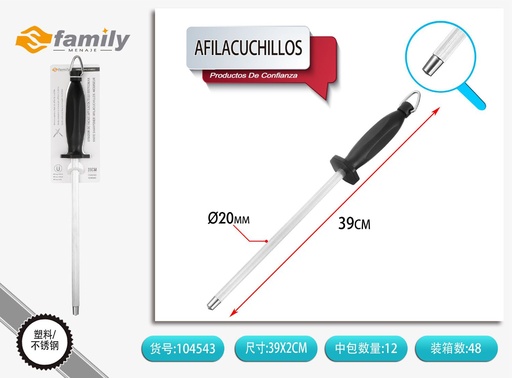 [104543] Afilacuchillos 39cm con mango octogonal