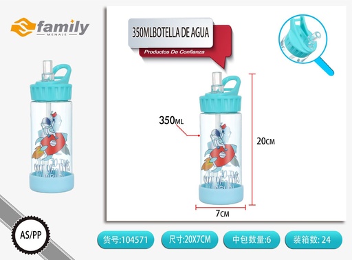 [317104571] Botella de agua 350ml con tapa y pajita - Accesorios de bebida