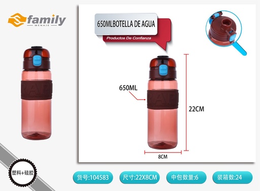 [317104583] Botella de agua 650ml de silicona - Equipamiento deportivo