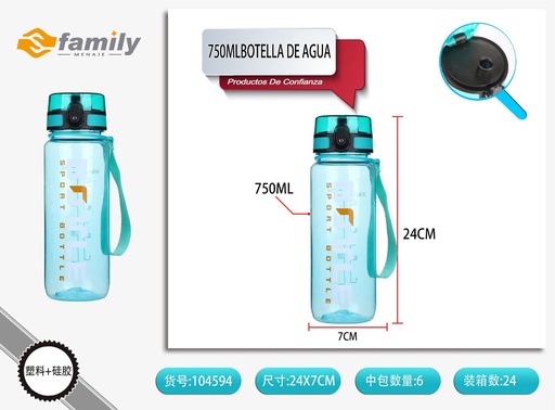 [317104594] Botella de agua deportiva 750ml transparente