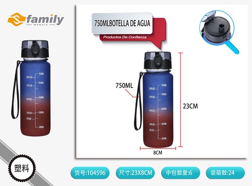 [317104596] Botella de agua deportiva 750ml para actividades físicas