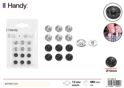 [130014] Botón click número 1 - Botones y accesorios de costura