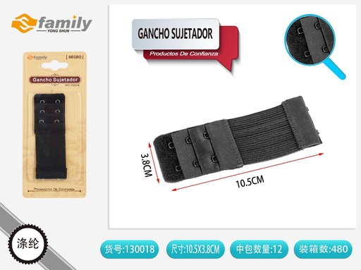 [130018] Gancho sujetador de sujetador (negro) - Accesorios de lencería