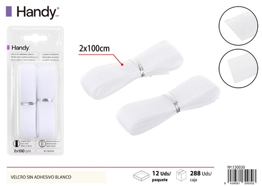 [130030] Cinta autocierre blanca 100cm para manualidades y bricolaje