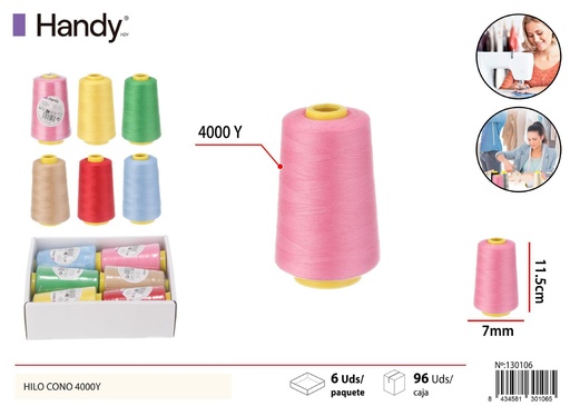 [130106] Hilo cono de 4000Y variedad color - Materiales de costura