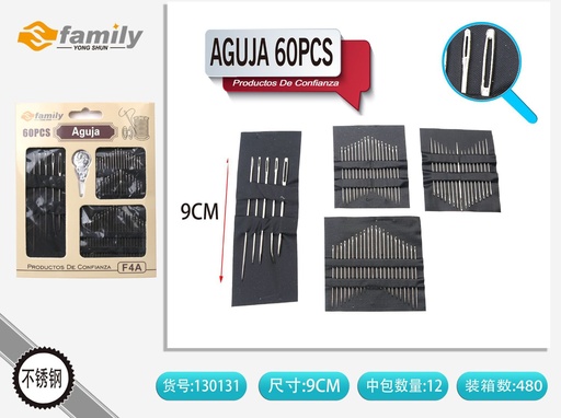 [130131] Agujas de 60 piezas - Agujas para tejer y manualidades