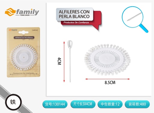 [130144] Imperdibles blancos 60PCS - Accesorios de costura