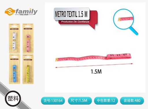 [130164] Cinta métrica 1.5cm para mediciones precisas