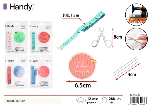 [130184] Juego de costura con tijeras y cinta métrica - Accesorios de costura