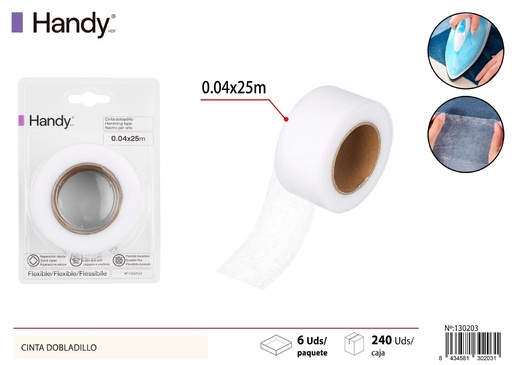 [130203] Cinta blanca para dobladillo 4x25m - Accesorios de costura