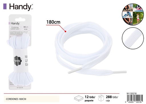 [130218] Cordones 180cm (color sólido) 1# - Accesorios de calzado