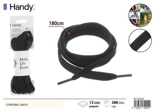 [130222] Cordones 180cm (color sólido) 2# - Accesorios de calzado