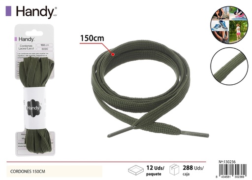 [130236] Cordones 150cm (color sólido) 6# - Accesorios de calzado