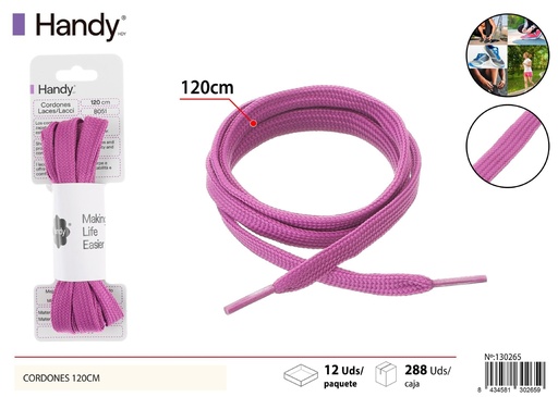 [130265] Cordones planos color 120 cm 2 B019 - Accesorios de calzado