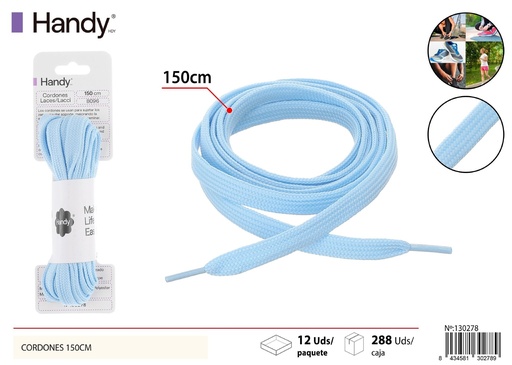 [130278] Cordones 150cm (color sólido) 19# - Accesorios de calzado