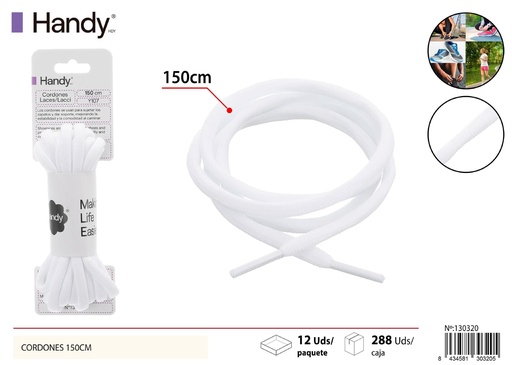 [130320] Cordones 150cm (color sólido) redondos 1# - Accesorios de calzado