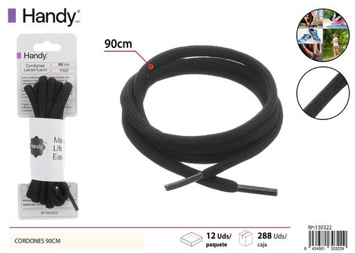 [130322] Cordones redondos color 90 cm Y001 - Accesorios de calzado