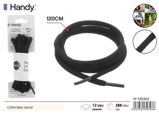 [130323] Cordones redondos color 120 cm Y002 - Accesorios de calzado