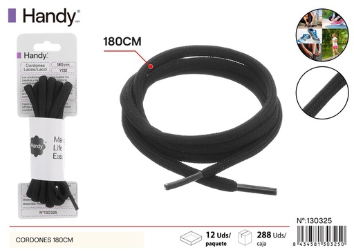 [130325] Cordones 180cm (color sólido) redondos 2# - Accesorios de calzado