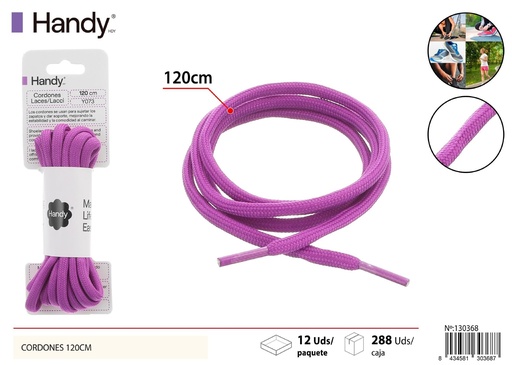 [130368] Cordones redondos color 120 cm Y019 - Accesorios de calzado
