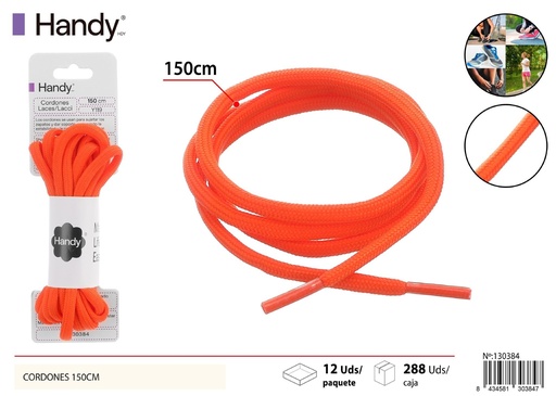 [130384] Cordones 150cm (color sólido) redondos 20# - Accesorios de calzado