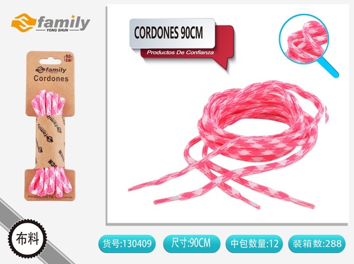 [130409] Cordones redondos bicolor 90 cm Y095 - Accesorios de calzado