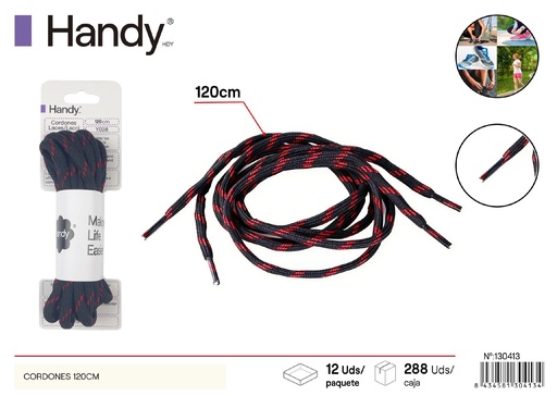 [130413] Cordones redondos bicolor 120 cm Y099 - Accesorios de calzado