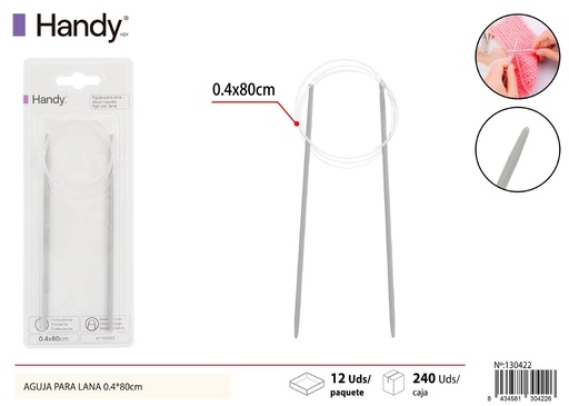 [130422]  Aguja para lana 0.4*80 cm - Accesorios de costura