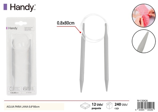 [130426] Aguja de lana 0.8*80 cm - Accesorios de costura y tejidos