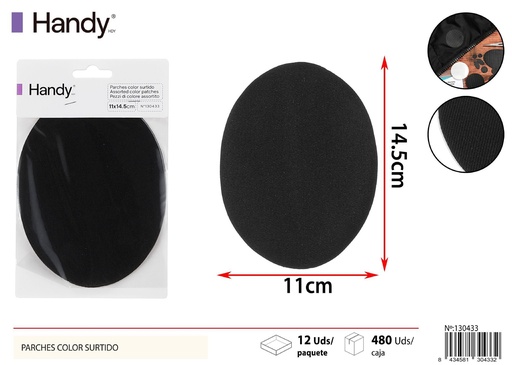 [130433] Parches de tela de color negro - Accesorios de costura