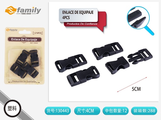 [130443] Hebilla para equipaje 4 PCS - Accesorios de costura