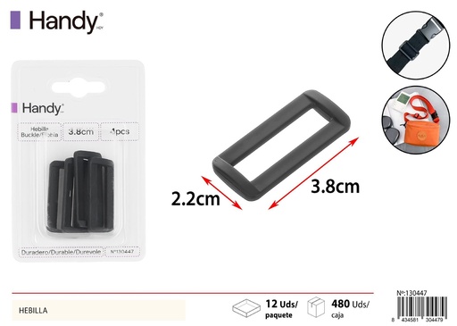 [130447] Hebilla 3.8*4 pcs - Accesorio para costura
