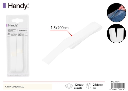[130471] Cinta dobladillo termofusible 1.5cmx2m para costura