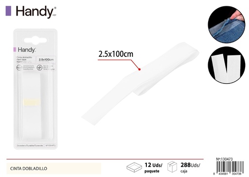 [130473] Cinta de dobladillo 2.5cmx1m para costura y manualidades