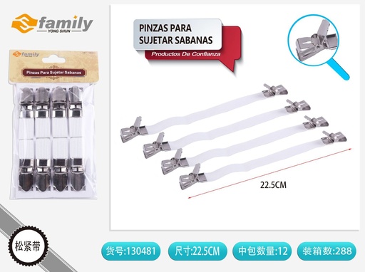 [130481] Pinzas blancas para sujetar sábanas 3 unidades