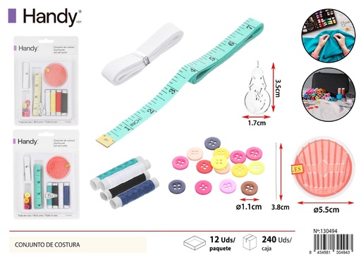 [130494] Conjunto de costura con 5 compartimentos para reparaciones