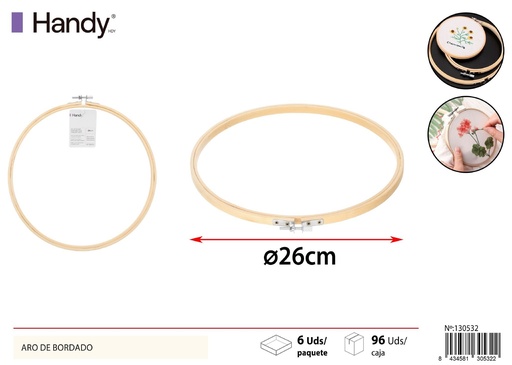 [130532] Aro de bordado 26cm para manualidades y bordado