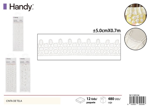 [130534] Cinta de Tela 5.0CM*0.7M - Cinta decorativa de tela