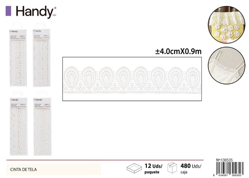 [130535] Cinta de Tela 4.0CM*0.9M - Cinta decorativa de tela