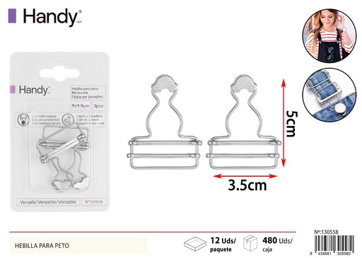 [130558] Hebilla para peto 2 pcs - Accesorios de costura