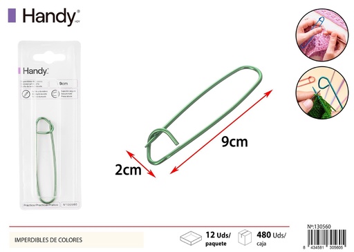 [130560] Imperdibles de colores 12CM - Accesorios de costura