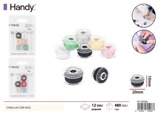 [130566] Bobina de núcleo de plástico 6pcs para almacenamiento de cables