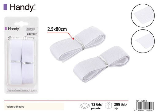 [130592] Cinta autoadhesiva blanca 80 cm - Cinta autoadhesiva y sujetadores