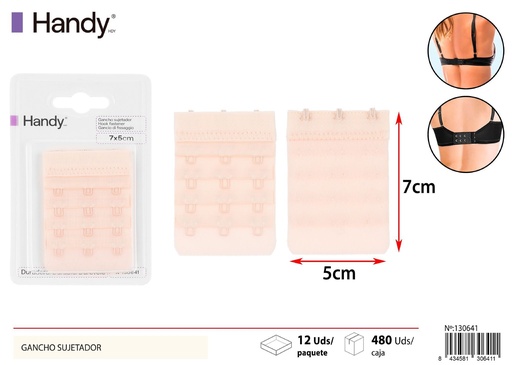 [130641] Gancho sujetador beige de 3 filas y 4 ganchos - Accesorios de lencería