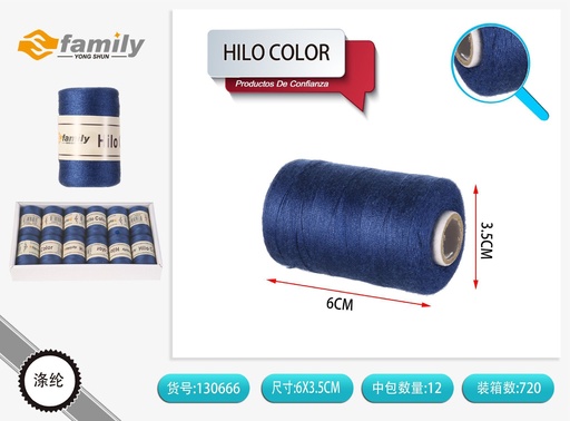 [130666] Hilo de color azul marino para costura y manualidades
